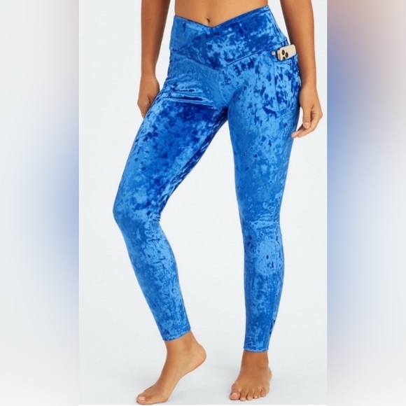 Fabletics Pants - Fabletics Women's Crushed Velour Crossover Leggings